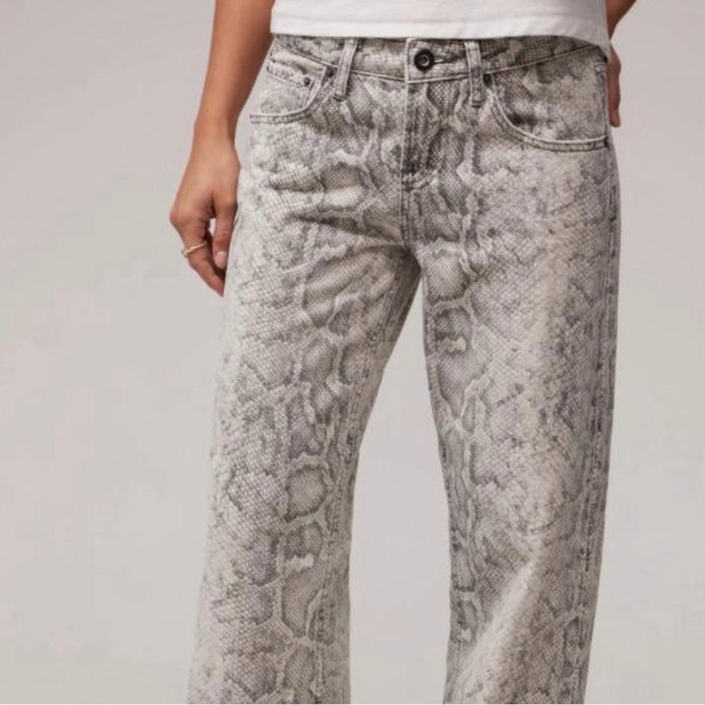 NWT - Urban Outfitters BDG Gray Snake Print Flare Jeans